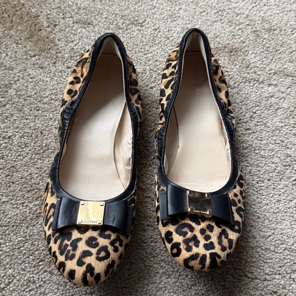 Cole Haan women's size 9.5 leopard print flats